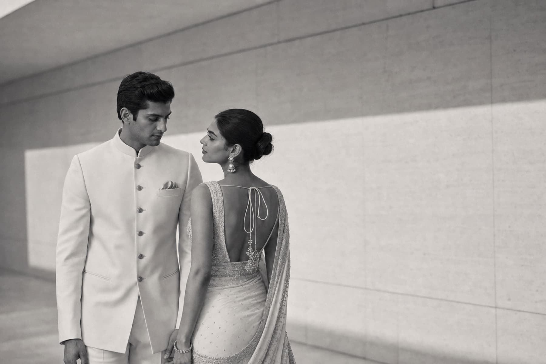 Modern Ivory monochrome editorial detail